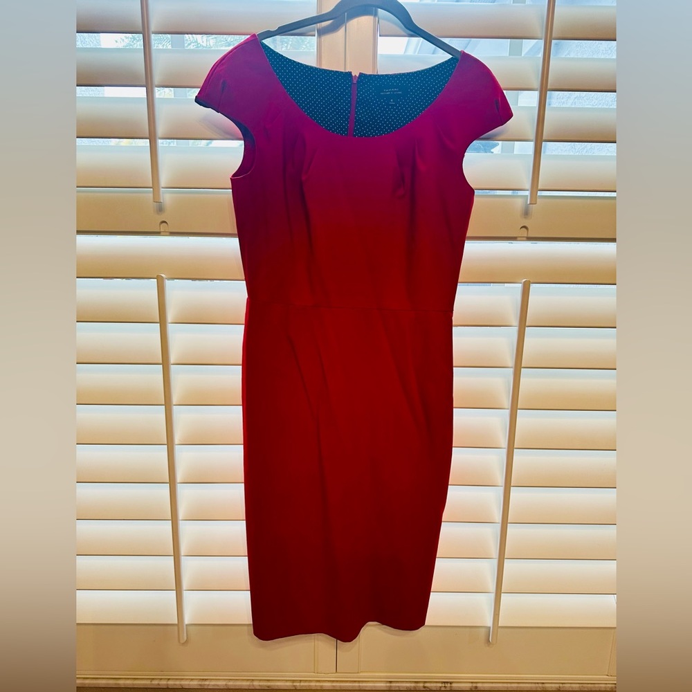 Arthur Levine Beautiful Holiday Christmas Red Sheath Dress Size 6